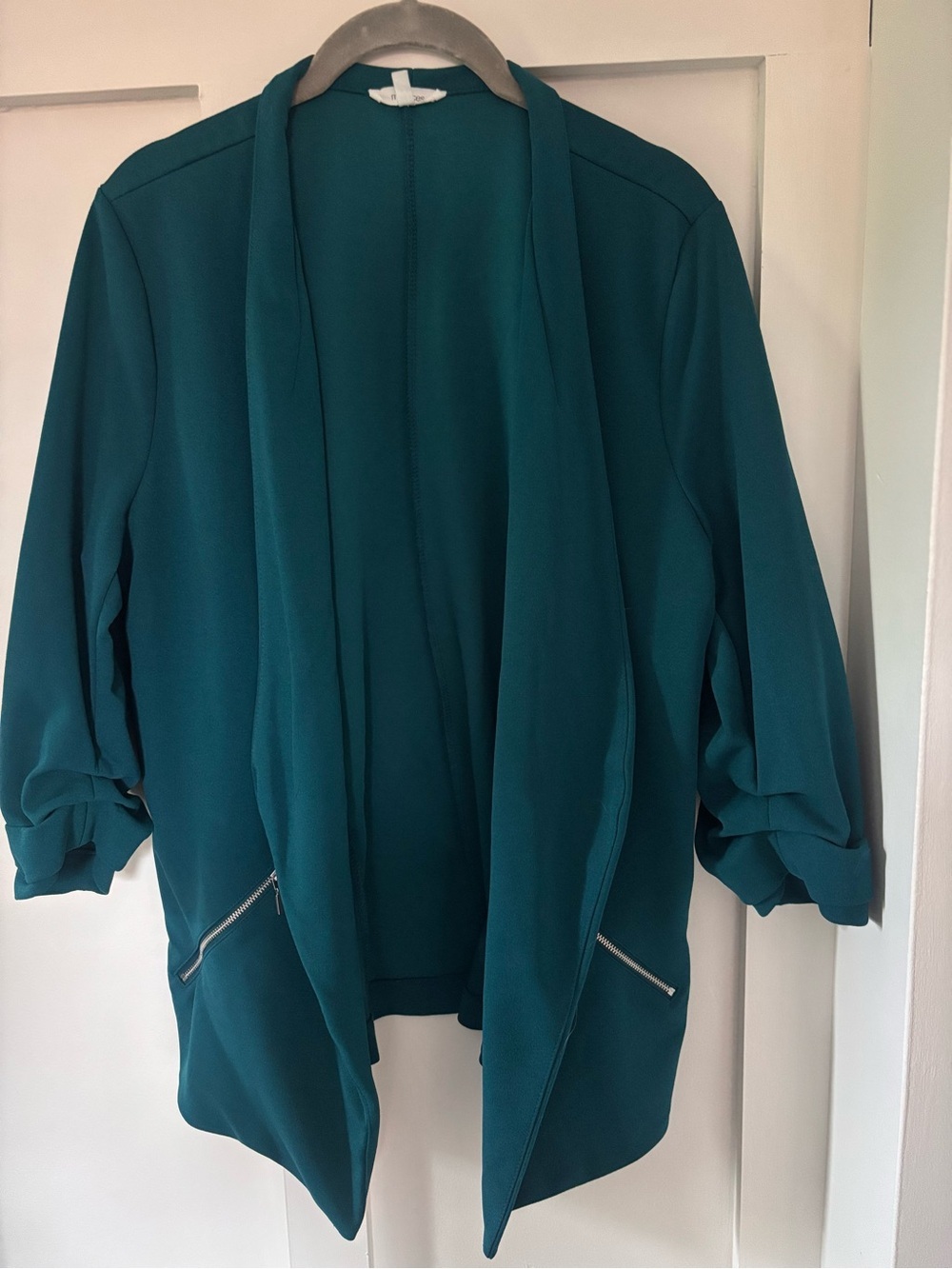 Maurices Teal Open Front Blazer Jacket 1X